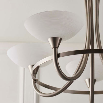 Cagney 5 Light Ceiling Light Satin Chrome