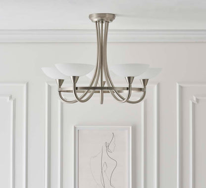 Cagney 5 Light Ceiling Light Satin Chrome