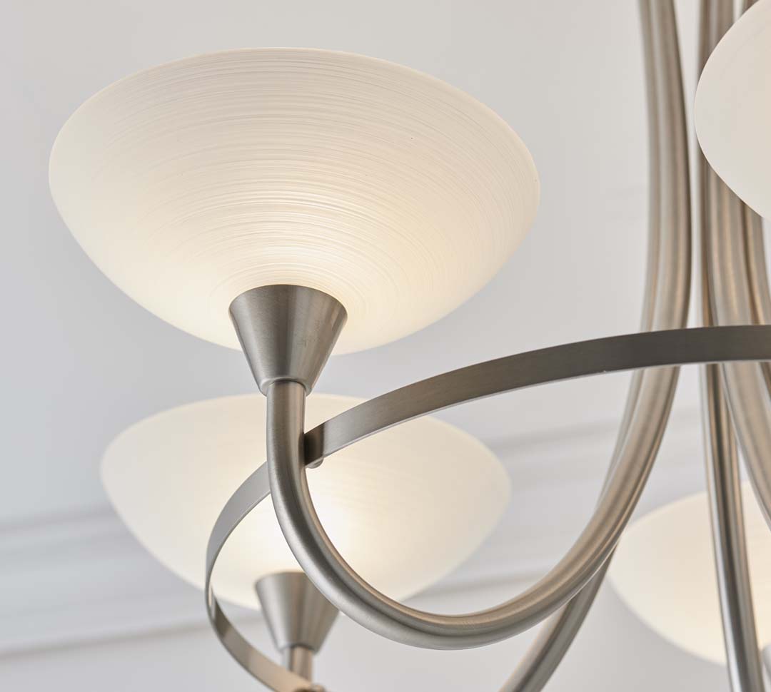 Cagney 5 Light Ceiling Light Satin Chrome