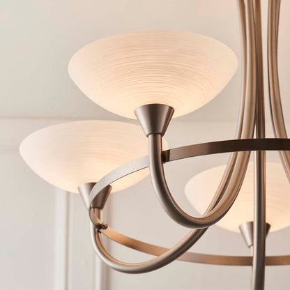 Cagney 5 Light Ceiling Light Satin Chrome