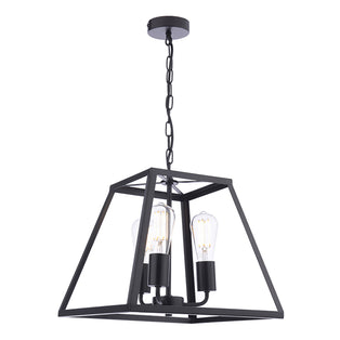 Charley 3-Light Black Lantern Ceiling Pendant