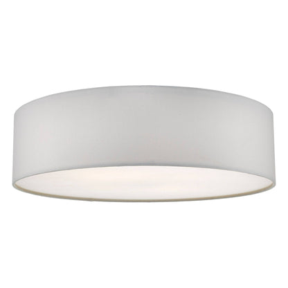 Cierro Ivory Drum 4 Light Semi Flush Ceiling Light with Diffuser
