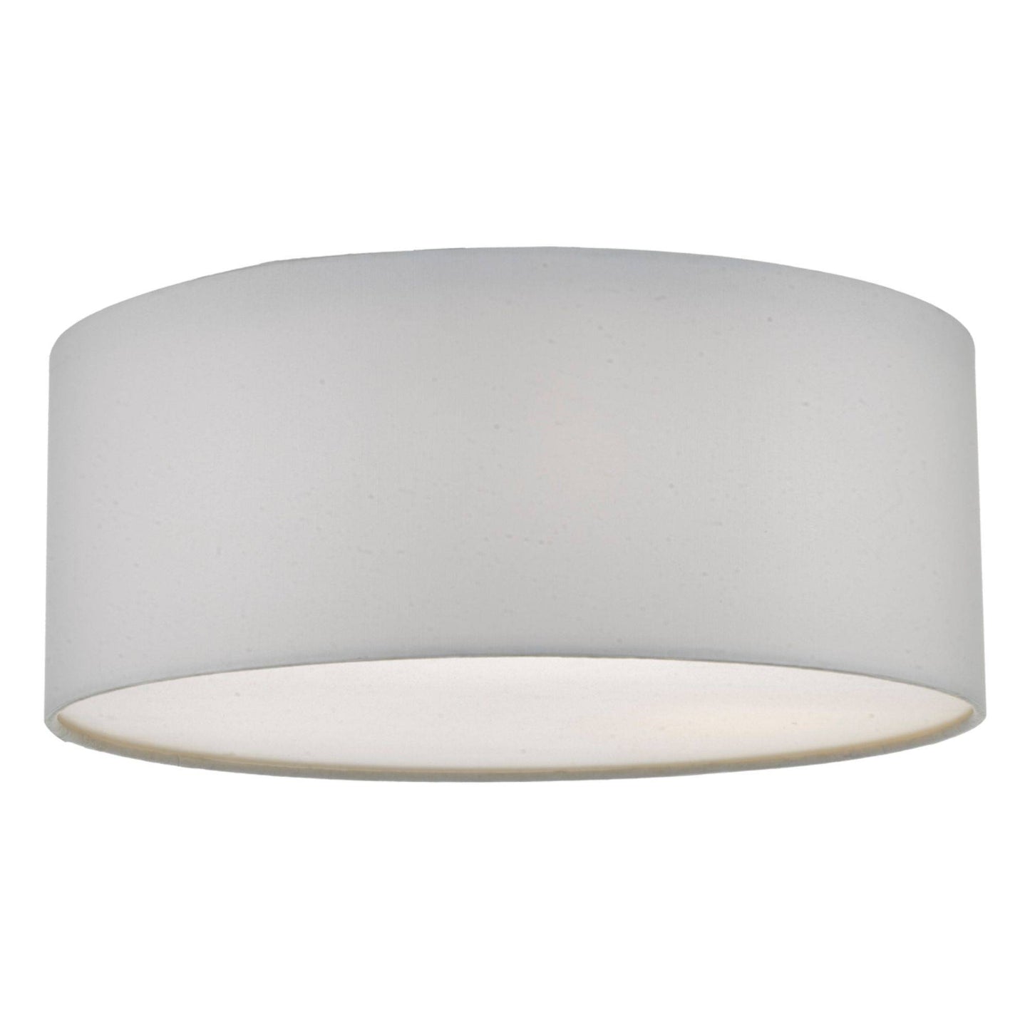 Cierro Ivory Drum 3 Light Semi Flush Ceiling Light with Diffuser