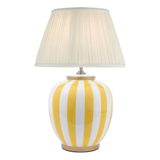 Circus Yellow & White Ceramic Table Lamp