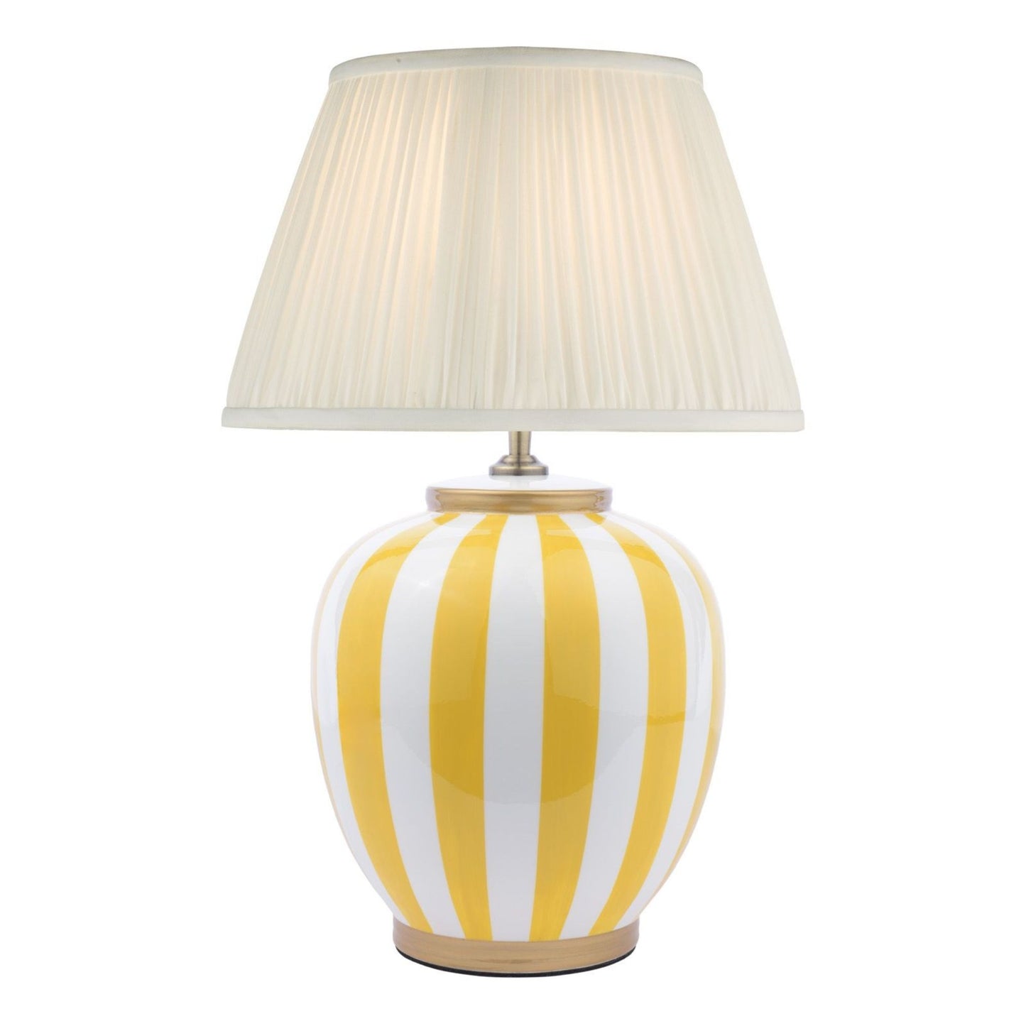 Circus Yellow & White Ceramic Table Lamp