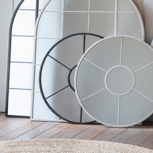Cilnton Round Mirror Black 60x60cm
