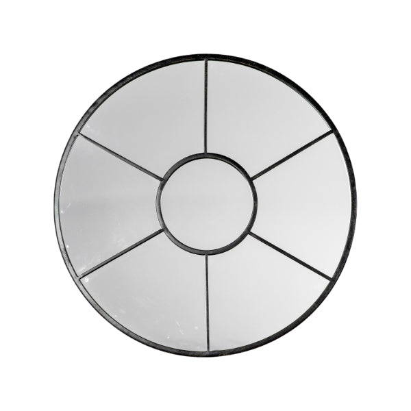 Cilnton Round Mirror Black 60x60cm