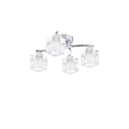 Coraline 4-Light Polished Chrome Semi-Flush Ceiling Light
