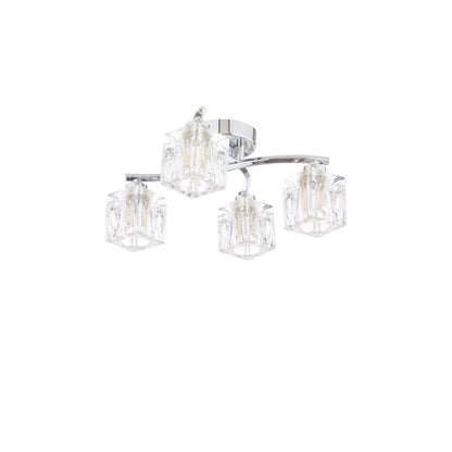 Coraline 4-Light Polished Chrome Semi-Flush Ceiling Light