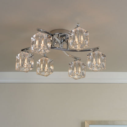 Coraline 6-Light Polished Chrome Semi-Flush Ceiling Light