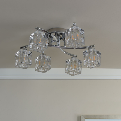 Coraline 6-Light Polished Chrome Semi-Flush Ceiling Light