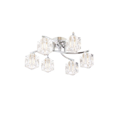 Coraline 6-Light Polished Chrome Semi-Flush Ceiling Light
