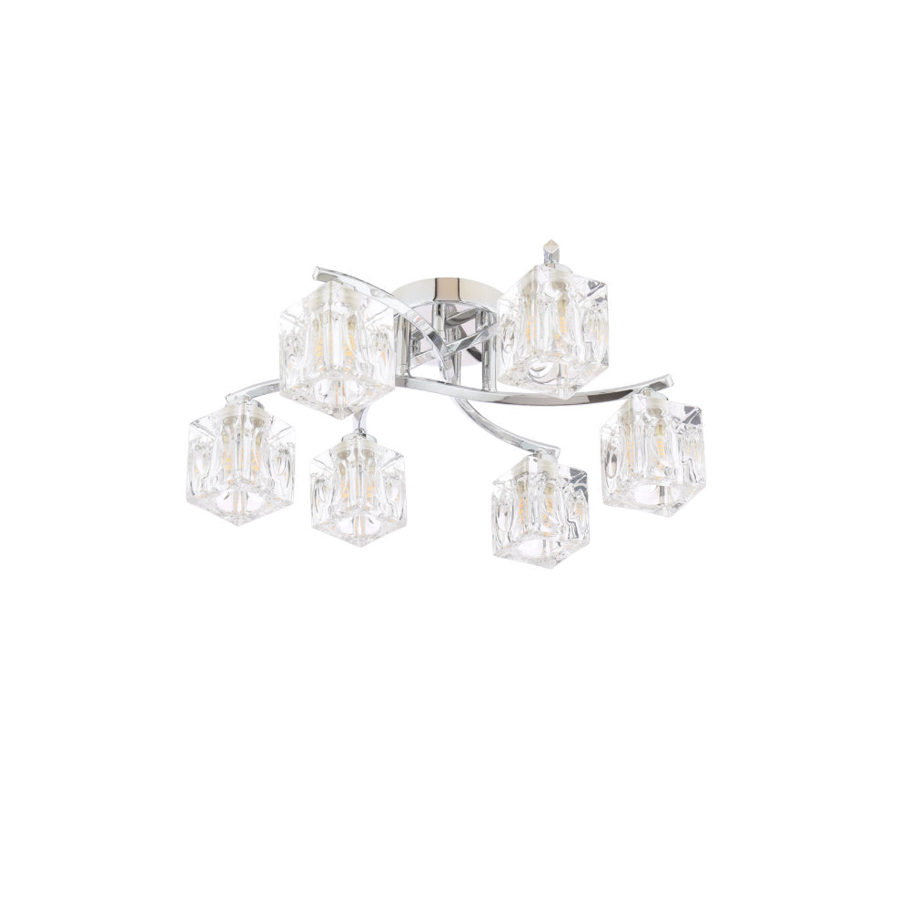 Coraline 6-Light Polished Chrome Semi-Flush Ceiling Light