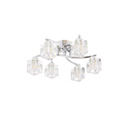 Coraline 6-Light Polished Chrome Semi-Flush Ceiling Light