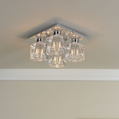 Coraline 4-Light Polished Chrome Flush Ceiling Light