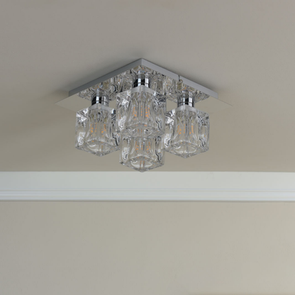 Coraline 4-Light Polished Chrome Flush Ceiling Light