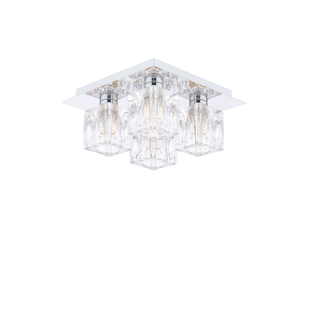 Coraline 4-Light Polished Chrome Flush Ceiling Light