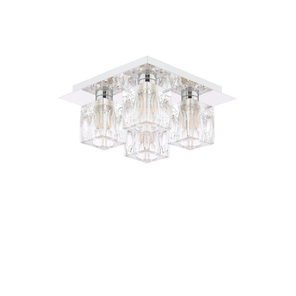 Coraline 4-Light Polished Chrome Flush Ceiling Light