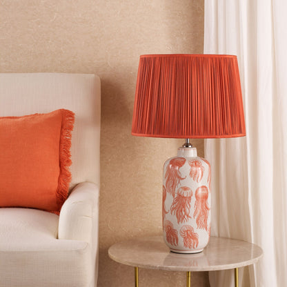 Cyanea Coral Pink Ceramic Table Lamp