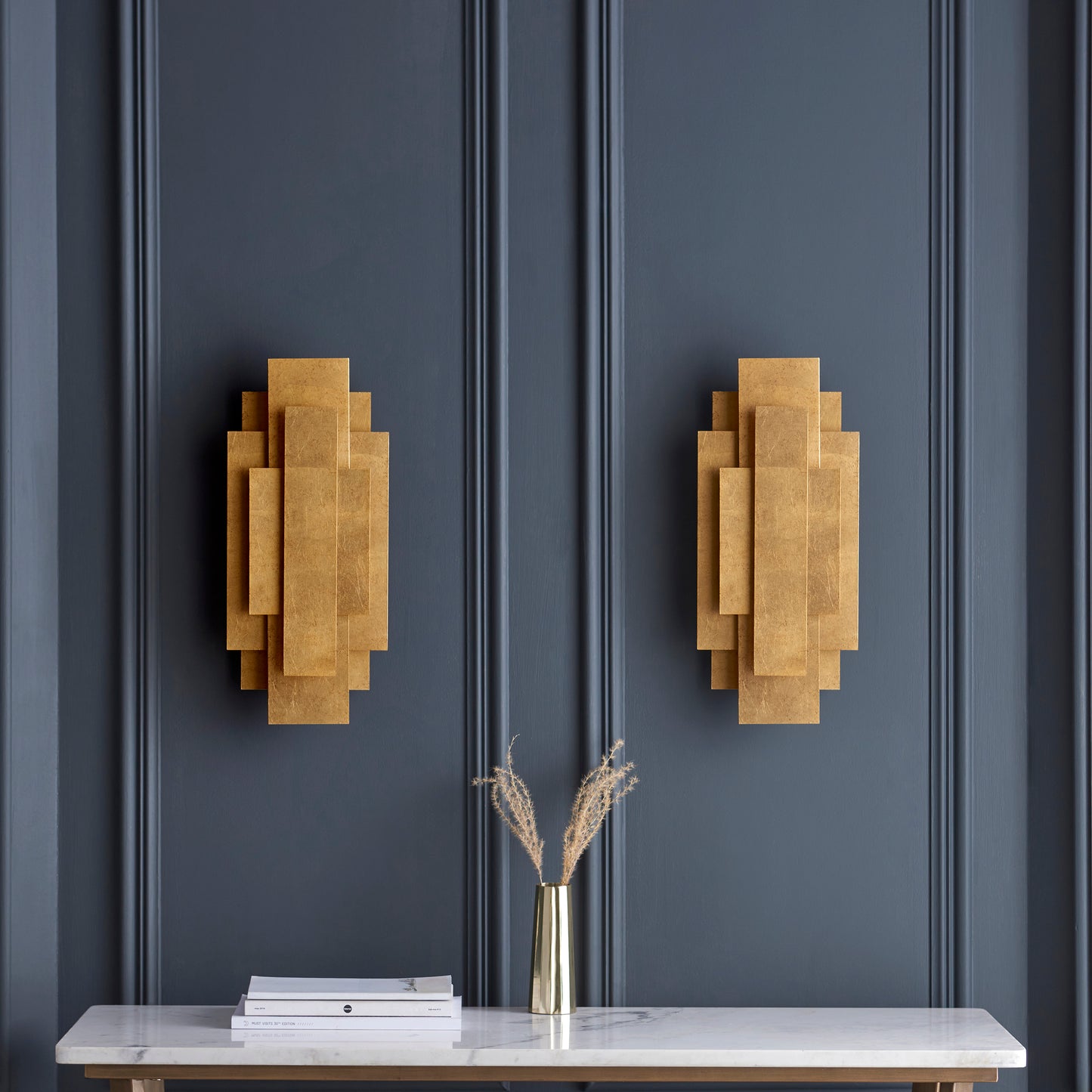 2 Light Wall Light 2 PACK Gold