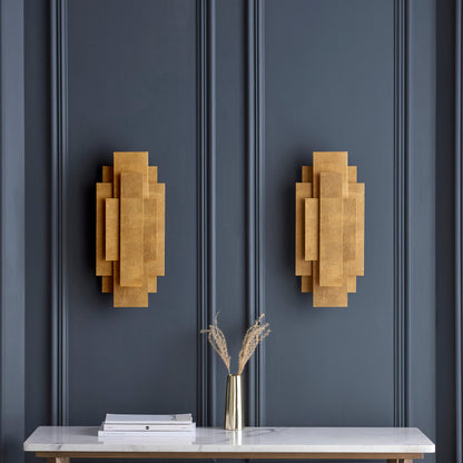 2 Light Wall Light 2 PACK Gold