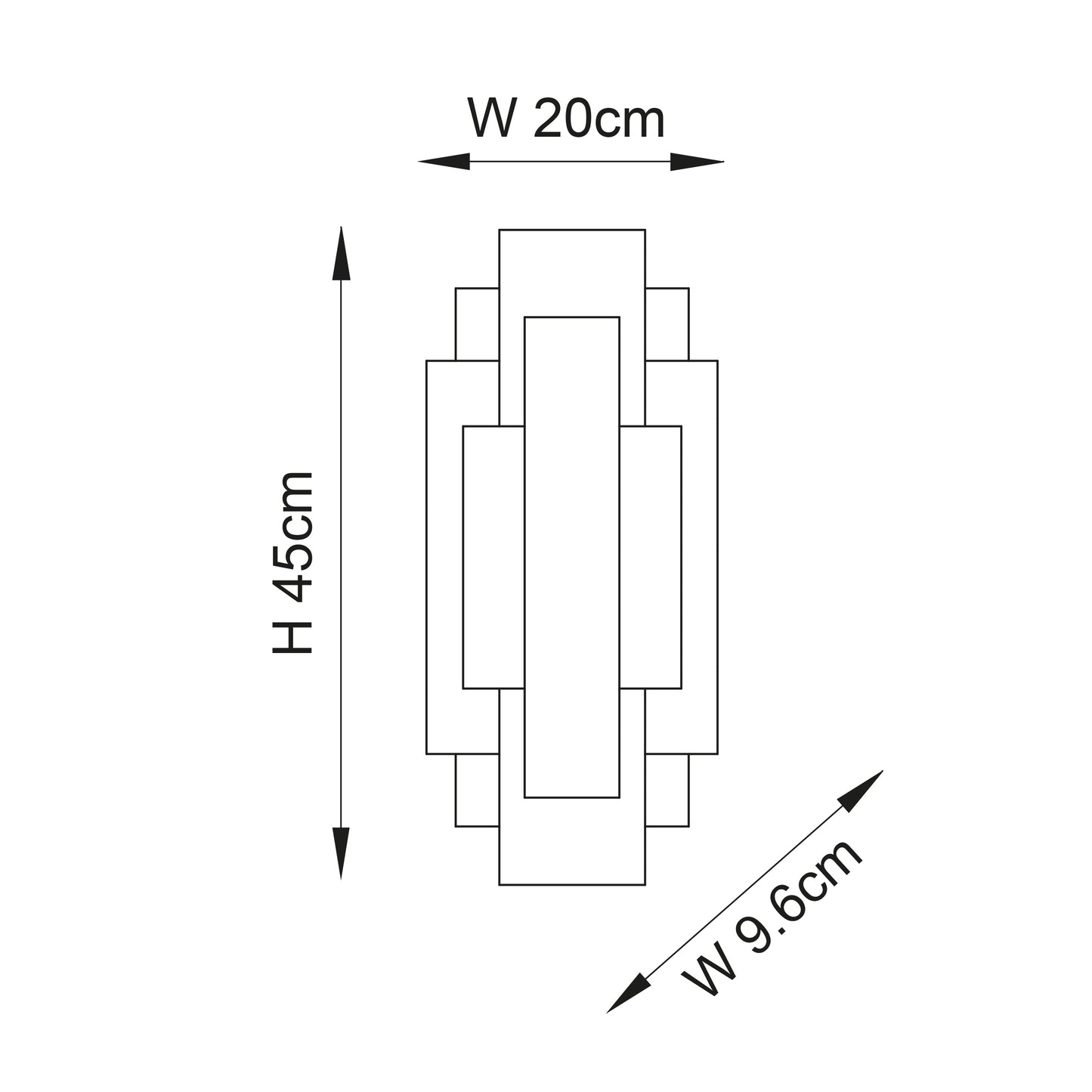 2 Light Wall Light 2 PACK Gold