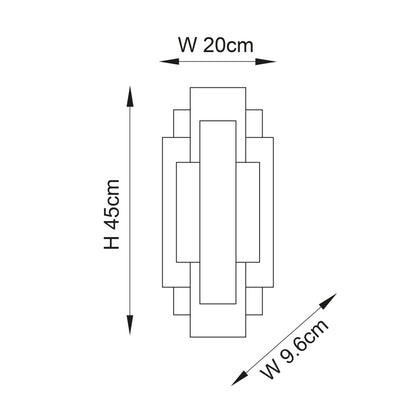 2 Light Wall Light 2 PACK Gold