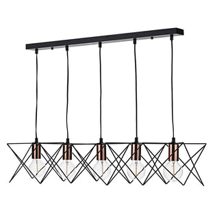 Midi 5 Light Bar Pendant Black