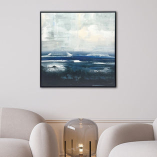 Volcanic Coast Framed Canvas Wall Art 60x60