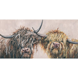 Nosey Cows Canvas Wall Art 50x100