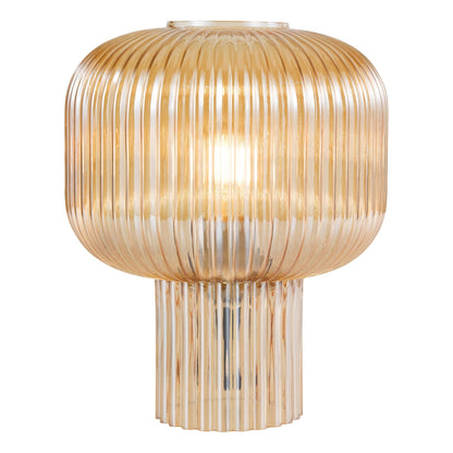 Demarius Amber Glass Table Lamp