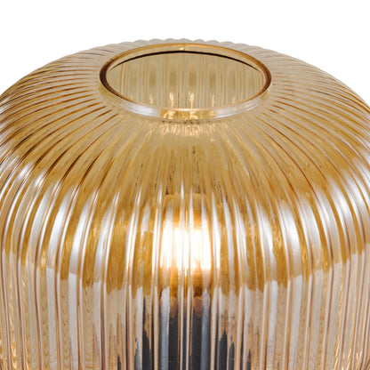 Demarius Amber Glass Table Lamp