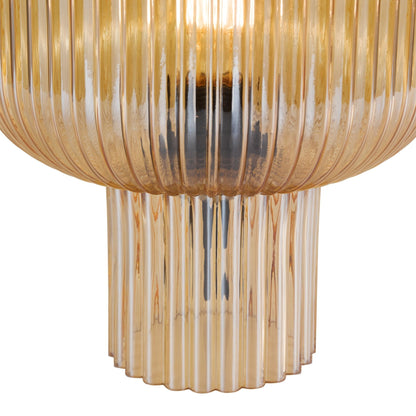 Demarius Amber Glass Table Lamp