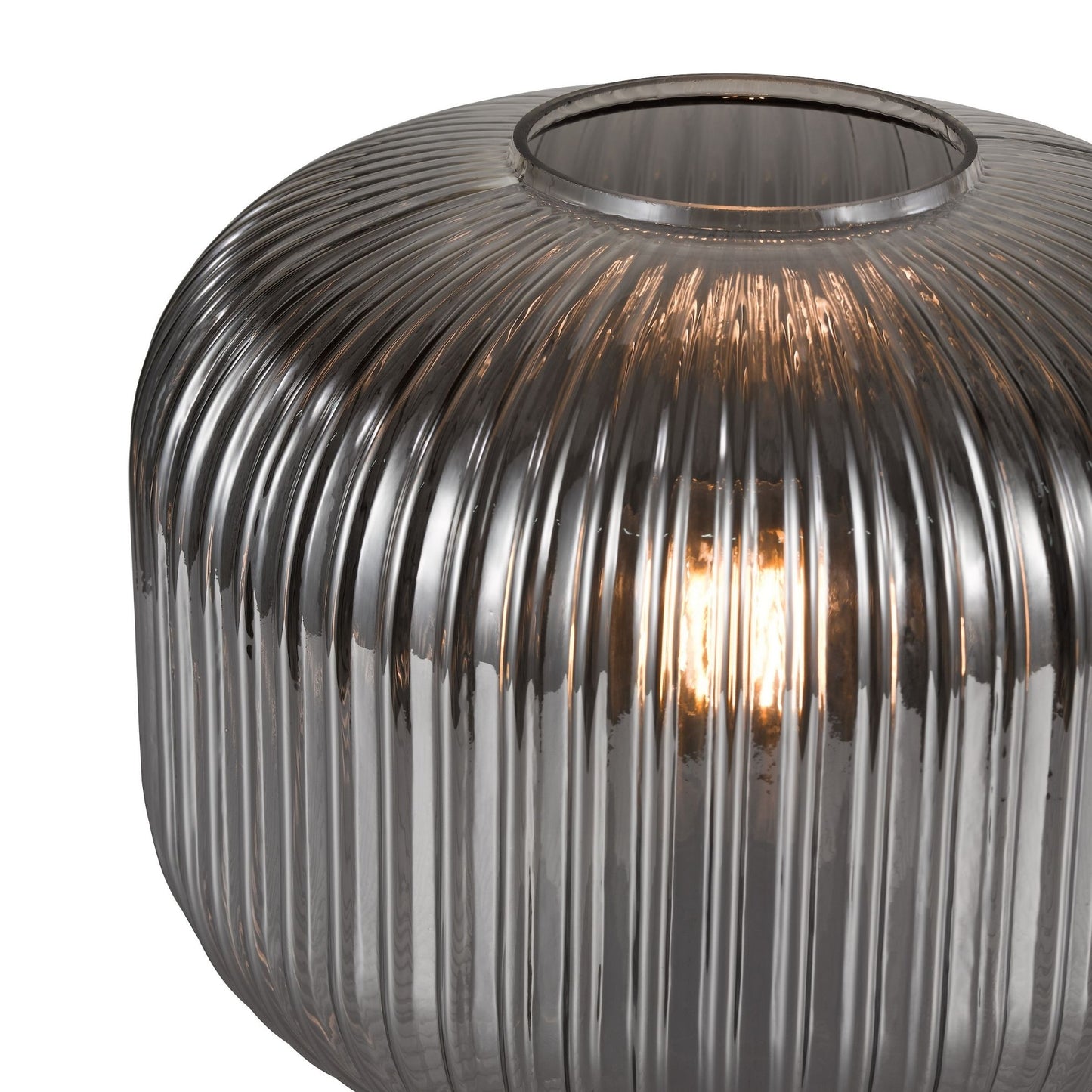 Demarius Smoked Glass Table Lamp