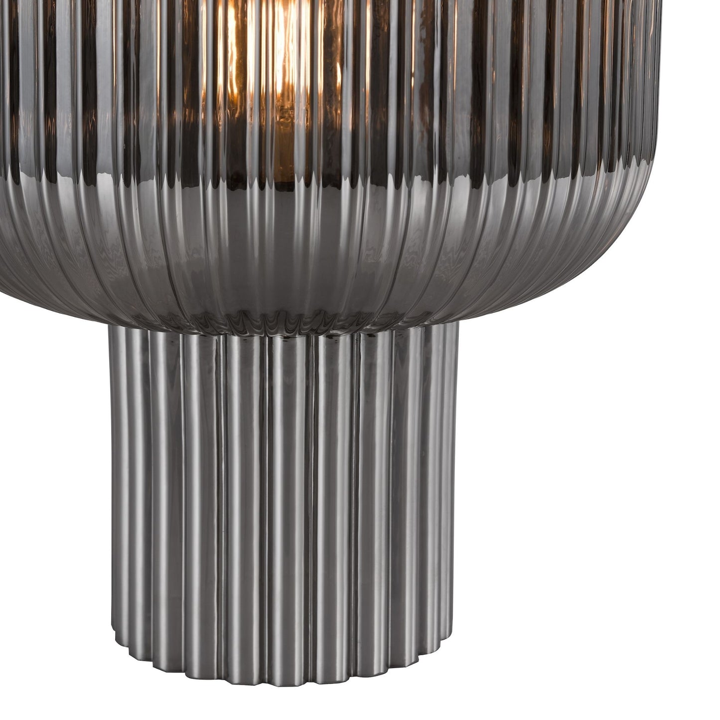 Demarius Smoked Glass Table Lamp