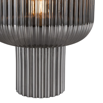 Demarius Smoked Glass Table Lamp