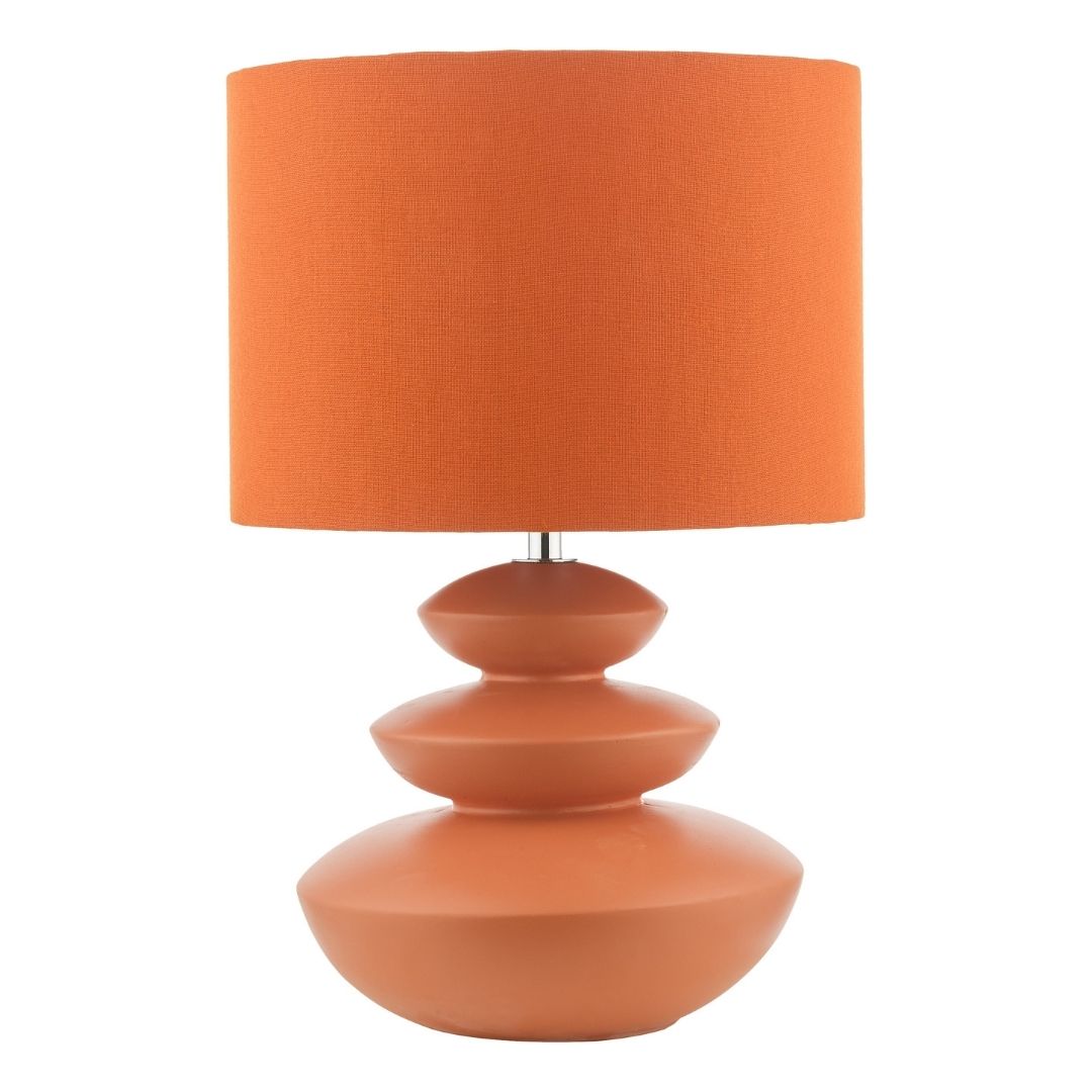 Discus Orange Ceramic Table Lamp