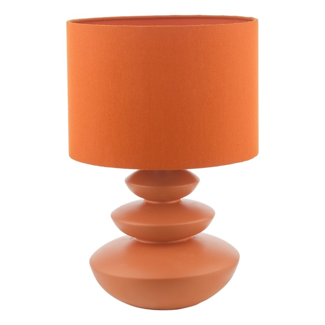 Discus Orange Ceramic Table Lamp
