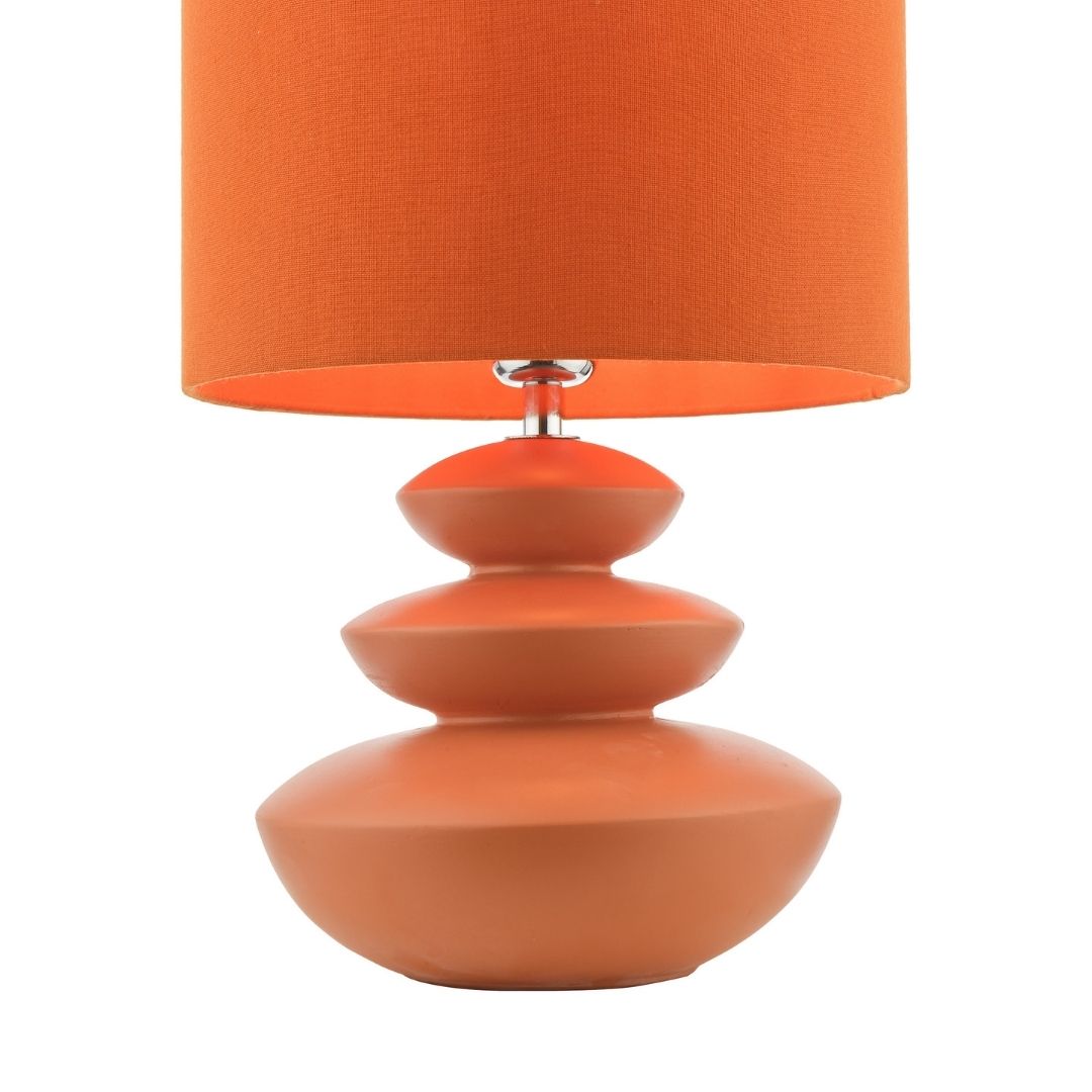 Discus Orange Ceramic Table Lamp