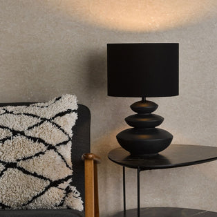 Discus Black Ceramic Table Lamp