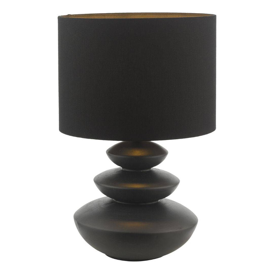 Discus Black Ceramic Table Lamp