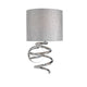 Kasi 1 Light Polished Chrome Wall Light with Grey Shade