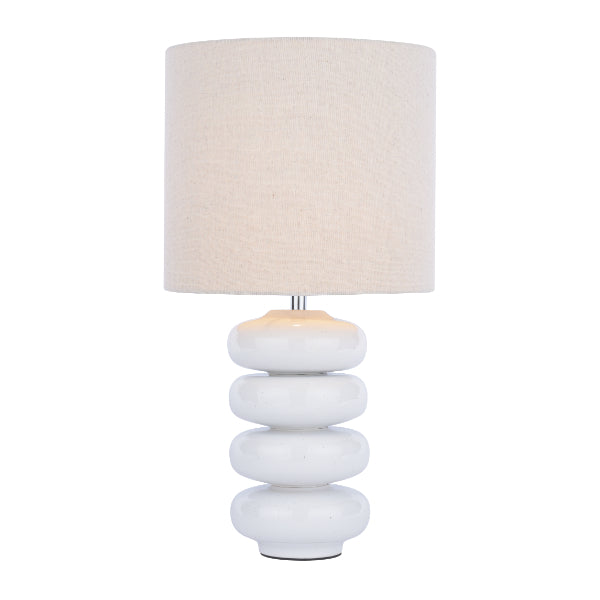 Dotty Ivory Ceramic Table Lamp