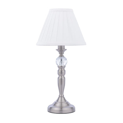 Edwina Satin Chrome Touch Table Lamp