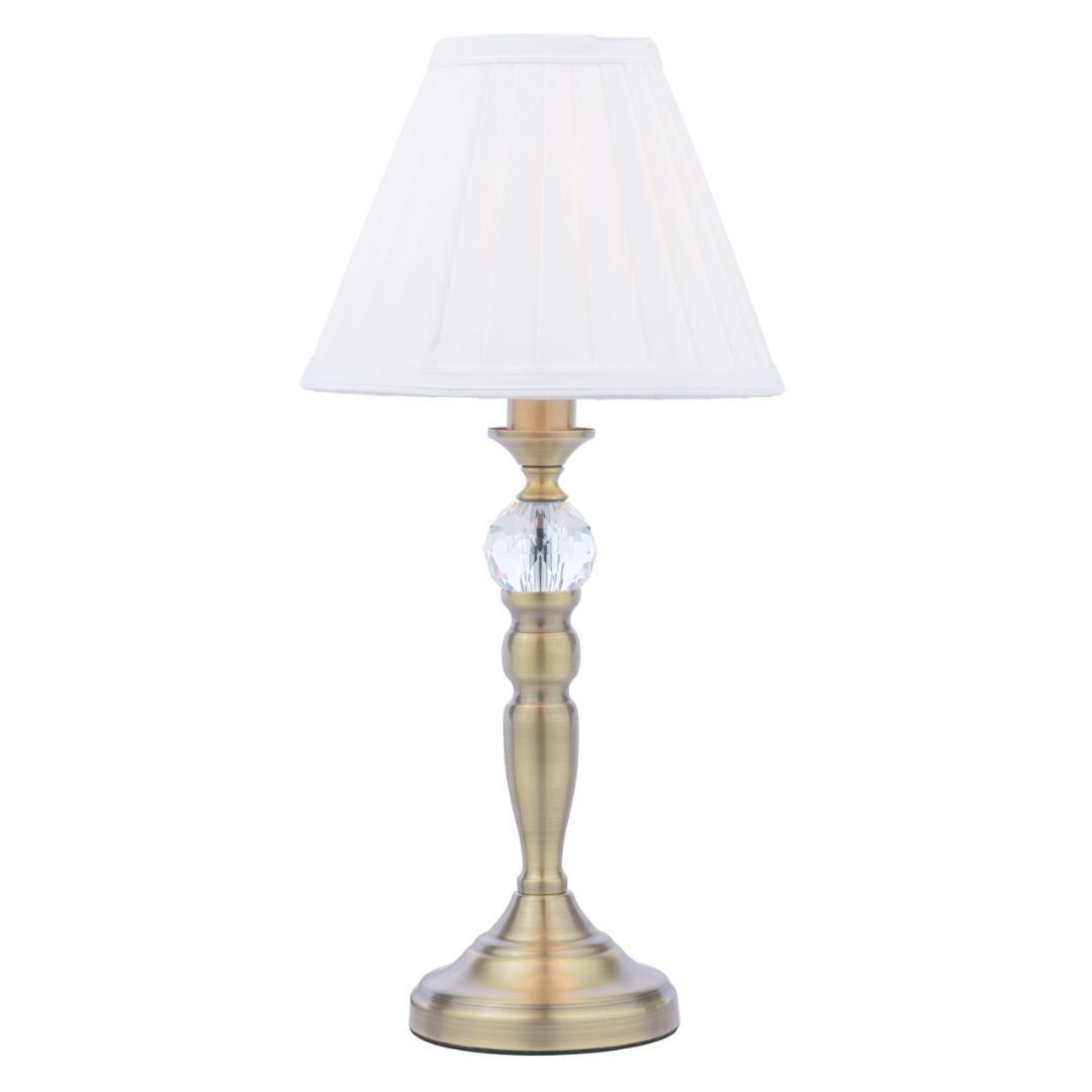 Edwina Antique Brass Touch Table Lamp
