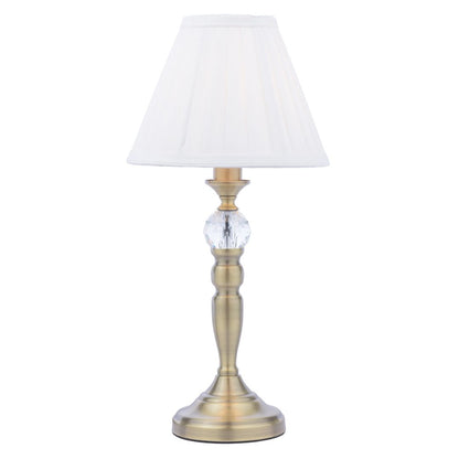 Edwina Antique Brass Touch Table Lamp