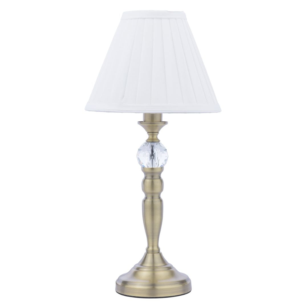 Edwina Antique Brass Touch Table Lamp