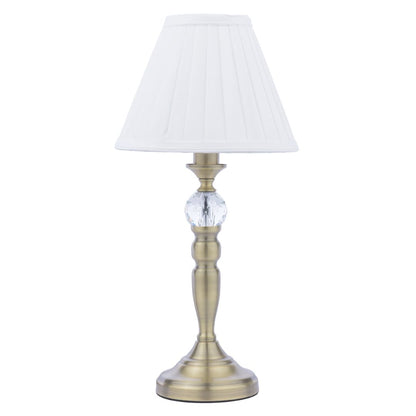 Edwina Antique Brass Touch Table Lamp