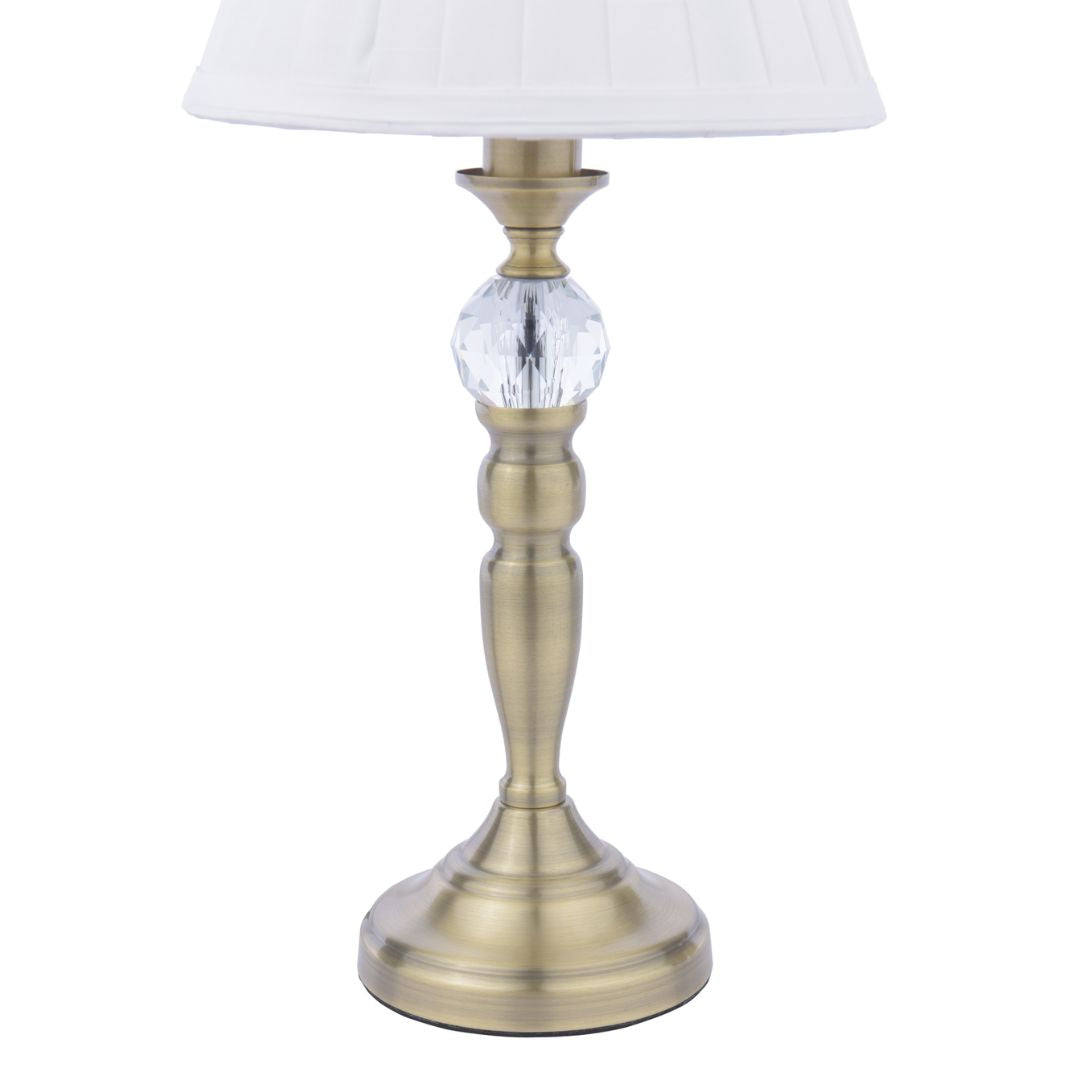 Edwina Antique Brass Touch Table Lamp