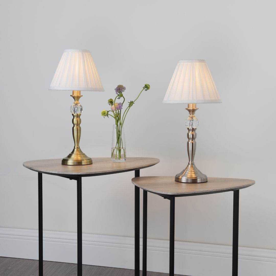 Edwina Antique Brass Touch Table Lamp